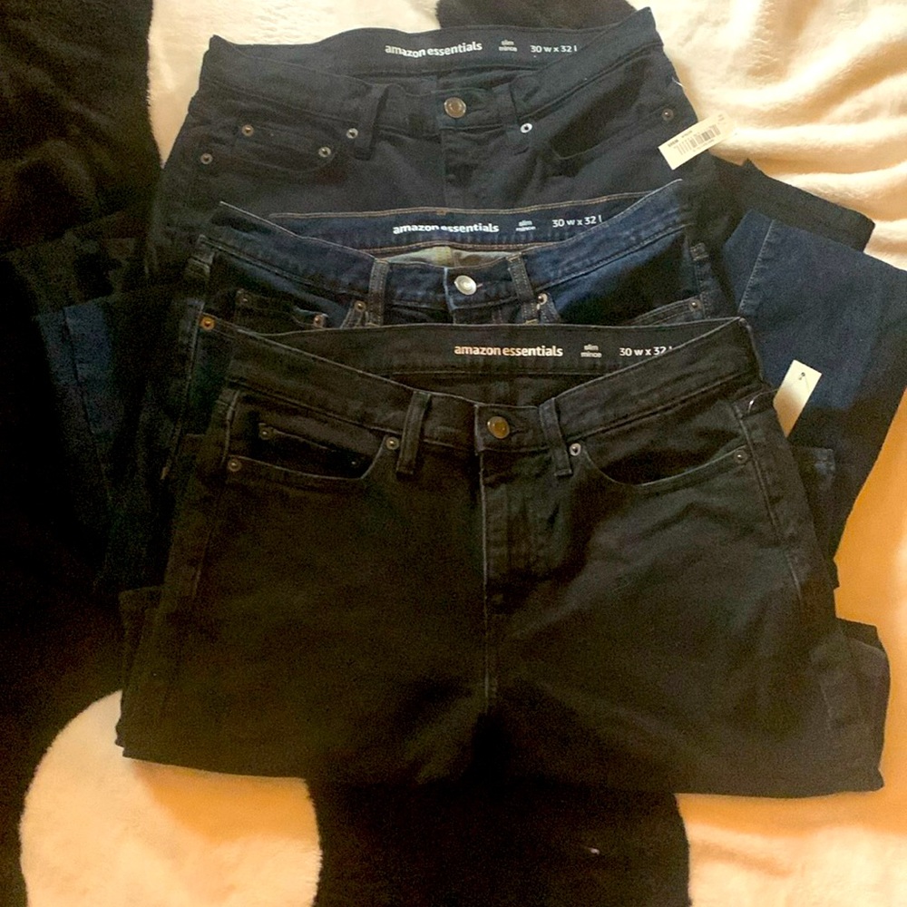 bundle 3 pairs of jeans 30x32 slim mince